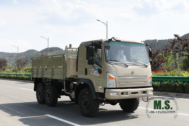 Camel Gray EQ2082 6WD شاحنة خفيفة للطرق الوعرة - Dongfeng 190HP Flathead 6X6 ديزل شاحنة تصدير مركبة خاصة