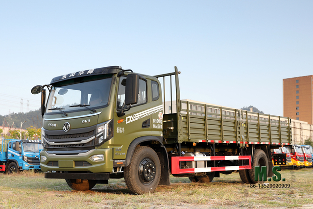 120 حصان 12 طن من GVW Euro-6 4x2 Cargo Truck _ Dongfeng شاحنات مسطحة 8 طن وزن تحميل 9 متر طول استخدام مدني مع ضمان كاميرا عكسية _Dongeng سعر المصنع مباشرة