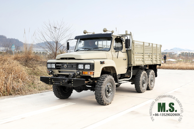 190hp EQ2082 Dongfeng 6*6 شاحنة للطرق الوعرة_دفع بستة عجلات، رأس طويل، كابينة بصف واحد، شاحنة بضائع، الشركة المصنعة_تصدير مركبة للأغراض الخاصة