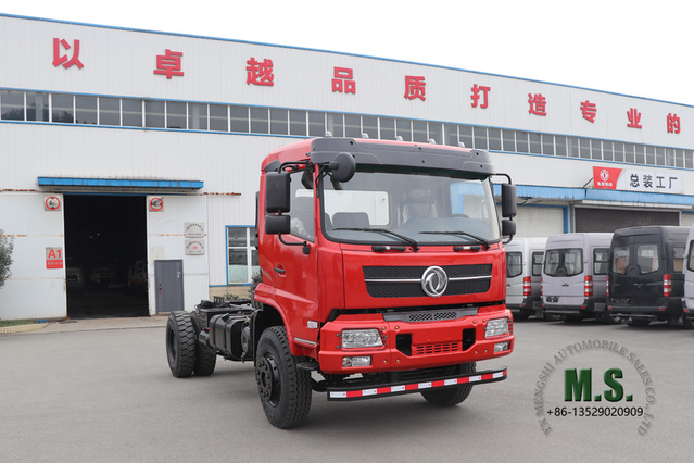 4×2 Dongfeng هيكل شاحنة قلابة _12T ناقل منجم واحد ونصف_240 حصان هيكل قلاب خاص للتصدير