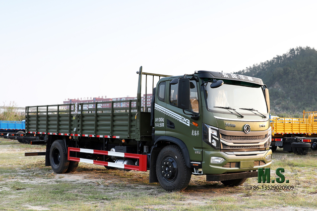 120 حصان 12 طن من GVW Euro-6 4x2 Cargo Truck _ Dongfeng شاحنات مسطحة 8 طن وزن تحميل 9 متر طول استخدام مدني مع ضمان كاميرا عكسية _Dongeng سعر المصنع مباشرة