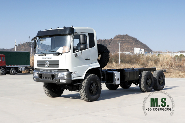 Dongfeng هيكل الشاحنة 6*6_Flathead 260HP Mountain Forest للطرق الوعرة هيكل الشاحنة_5.5 M صندوق شحن تصدير هيكل السيارة الخاصة