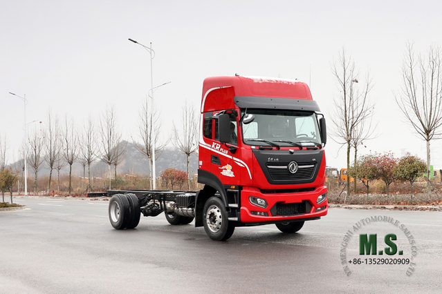 Dongfeng هيكل شاحنة للطرق الوعرة 4*2 _ قوة 290 حصان، رأس مسطح، سقف مرتفع، كابينة نوم مزدوجة، كابينة نقل بضائع، الشركة المصنعة لتحويل الشاسيه _تصدير هيكل السيارة للأغراض الخاصة