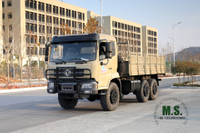 6*6 Dongfeng EQ2102 شاحنة للطرق الوعرة_دفع سداسي العجلات 210 حصان شاحنات بضائع مسطحة الرأس_AWD تصدير مركبة للأغراض الخاصة