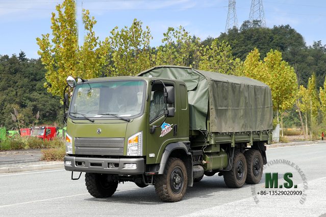 Dongfeng شاحنة مسطحة الرأس للطرق الوعرة 6×6_EQ2082 شاحنة للطرق الوعرة تعمل بالديزل_Dongfeng 240 مركبة مدنية للطرق الوعرة للتصدير