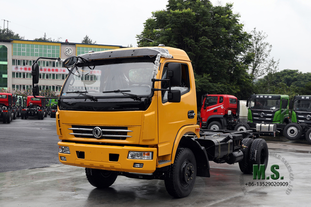 4×2 Dongfeng هيكل شاحنة خفيفة بقوة 140 حصان_ شاحنة ديزل صغيرة 10T للتصدير_ تحويل شاحنة تجارية بمحرك يدوي يسار/يمين مخصص