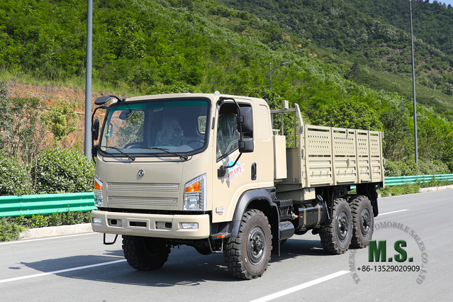 Camel Gray EQ2082 6WD شاحنة خفيفة للطرق الوعرة - Dongfeng 190HP Flathead 6X6 ديزل شاحنة تصدير مركبة خاصة