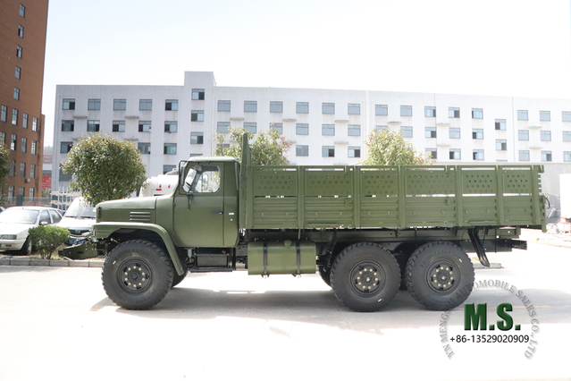 6×6 EQ2100 Dongfeng شاحنة للطرق الوعرة _ ذات دفع سداسي بقوة 190 حصانًا بصف واحد وزجاج مزدوج برأس مدبب _ مركبة تصدير ذات أغراض خاصة AWD