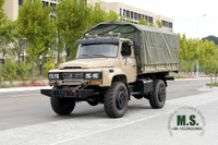 الدفع الرباعي EQ2070 Dongfeng 4*4 Off Road Truck_190hp رأس مدبب شاحنة نقل بكابينة صف واحد مع عمود من القماش المشمع_تصدير مركبة للأغراض الخاصة