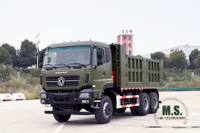  شاحنة قلابة 6×4_ بقوة 375 حصانًا ذات صف رأس مسطح ومركبة قلابة ثقيلة بنصف كابينة _ Dongfeng الشركة المصنعة للشاحنة القلابة للتصدير