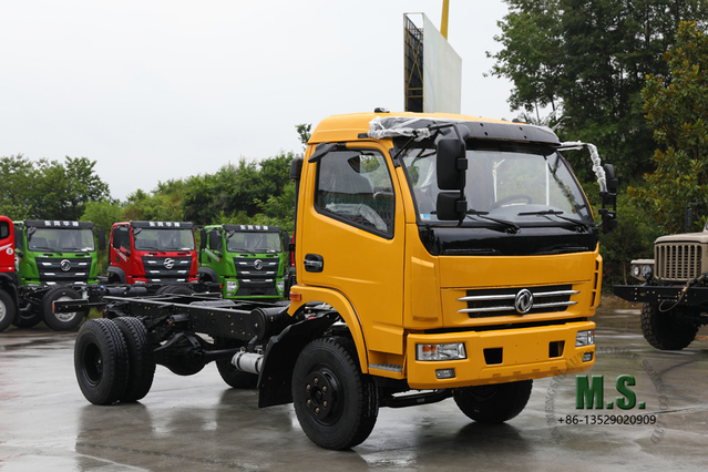 4×2 Dongfeng هيكل شاحنة خفيفة بقوة 140 حصان_ شاحنة ديزل صغيرة 10T للتصدير_ تحويل شاحنة تجارية بمحرك يدوي يسار/يمين مخصص