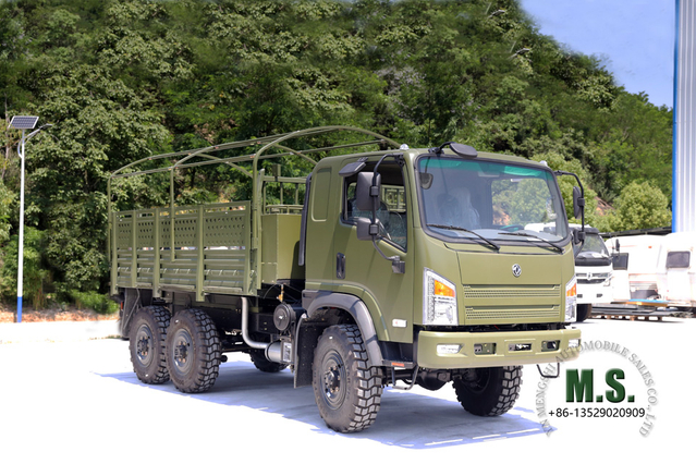 6*6 Dongfeng شاحنة الطرق الوعرة ذات الدفع الرباعي_EQ2082 Bobcat Flathead Truck _6×6 مركبة نقل بري للبيع
