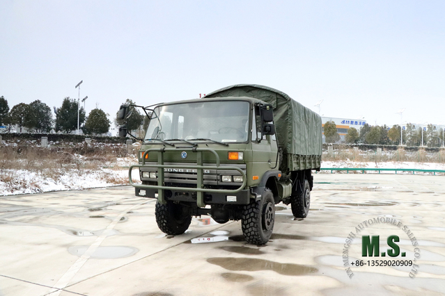 Four Drive 2070 Dongfeng Off Road Truck_ 4X4153 فلاتهيد، كابينة صف واحد ونصف، شاحنة النقل_تصدير مركبة خاصة