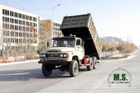 6×6 EQ2082 شاحنة قلابة _ ذات دفع سداسي Dongfeng شاحنة قلابة ذات رأس مدبب ذات صف واحد، شاحنات التعدين في موقع التعدين_ شاحنات تصدير للأغراض الخاصة