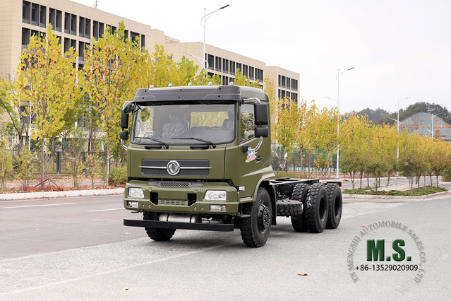 Dongfeng هيكل شاحنة للطرق الوعرة 6*4 _ Dongfeng هيكل ناقلة للطرق الوعرة 6x4_Flathead هيكل مركبة خاصة للتصدير واحد ونصف