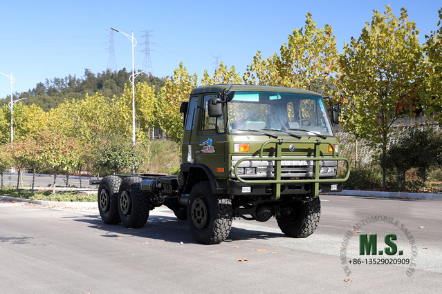 Dongfeng هيكل EQ2102 ذو ستة محركات_6×6 153 كابينة بصف واحد ونصف هيكل للطرق الوعرة_هيكل شاحنة خاص للتصدير
