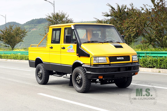 شاحنة إصلاح Iveco Power Rescue للإصلاح 4*4 بقوة 111 حصان، شاحنة إنقاذ هندسية بصف مزدوج برأس قصير، الشركة المصنعة لتحويل المركبات الخاصة للتصدير من Iveco