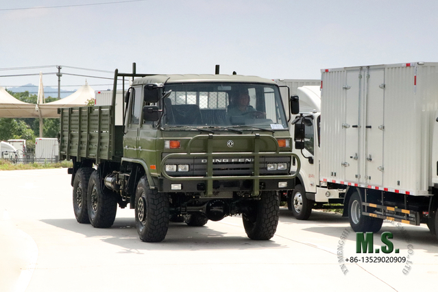 EQ2102 Dongfeng شاحنة للطرق الوعرة ذات دفع سداسي_3.5T 153 صف مسطح الرأس ومركبة ديزل بنصف كابينة_6*6 شاحنة نقل ومركبة تصدير للأغراض الخاصة