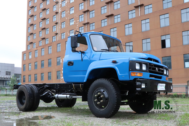 Dongfeng هيكل شاحنة للطرق الوعرة 4*2 بقوة 116 حصانًا برأس مدبب وهيكل شاحنة بصف واحد وتصدير هيكل مركبة خاصة