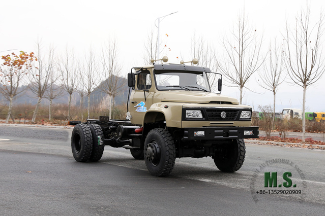 هيكل مركبة خاصة للطرق الوعرة بقوة 240 حصانًا 4*4 Dongfeng - هيكل شاحنة ذات دفع رباعي برأس طويل وكابينة شاحنة - هيكل مركبة خاصة للتصدير حسب الطلب