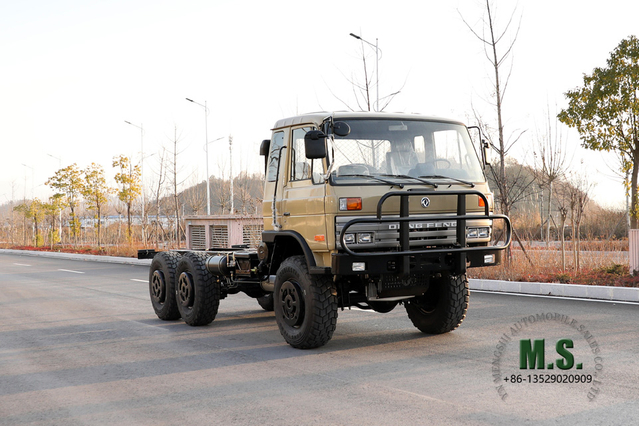 Dongfeng شاحنة للطرق الوعرة 6*6_ EQ2102 153 صف مسطح الرأس مصنع تحويل مركبات ديزل نصف كابينة Truck_Six wheel Drive شاحنة نقل تصدير مركبة خاصة