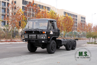 أسود 6×6 Dongfeng هيكل EQ2102 _ ستة محركات 153 كابينة صف واحد ونصف على الطرق الوعرة - هيكل شاحنة خاص للتصدير