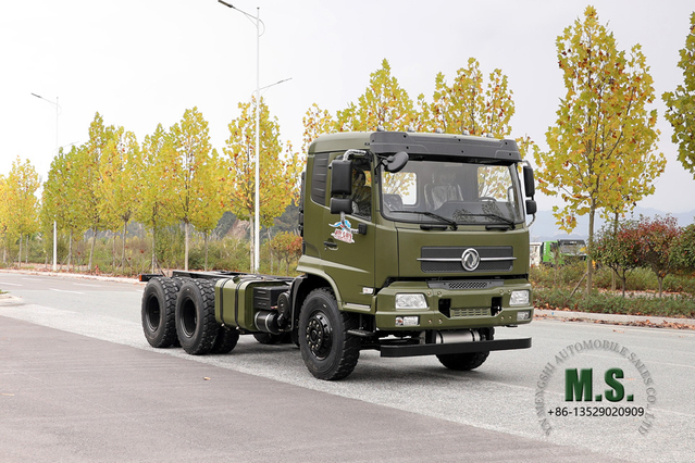 Dongfeng هيكل شاحنة للطرق الوعرة 6*4 _ Dongfeng هيكل ناقلة للطرق الوعرة 6x4_Flathead هيكل مركبة خاصة للتصدير واحد ونصف