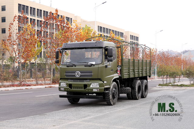 210 حصان 6 × 4 Dongfeng شاحنة للطرق الوعرة _ شاحنة نقل بنصف كابينة ذات صف مسطح _ Dongfeng مصنع تعديل تصدير مركبة ذات أغراض خاصة