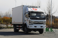 وزن 140 حصان 10 أطنان الوزن الإجمالي Dongfeng محرك ثلاجات 4x4 Truck_Cummins ، نظام تبريد مستقل ، بوابة مفتوحة 270 درجة ، هيكل متين في المصنع.