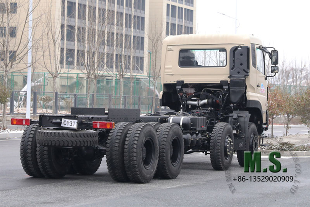 450 حصان 26 طن GVW Dongfeng هيكل شاحنة للطرق الوعرة 8x8_4 محور 8WD محرك Cummins شاحنة ثقيلة من الدرجة العسكرية_سعر المصنع المباشر