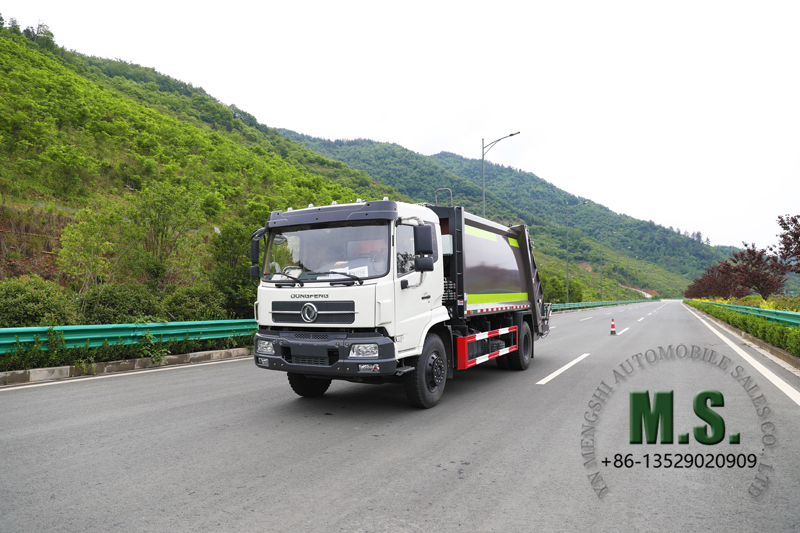 معرض المركبات والهيكل 36: Dongfeng 4x2 10 طن شاحنة القمامة.